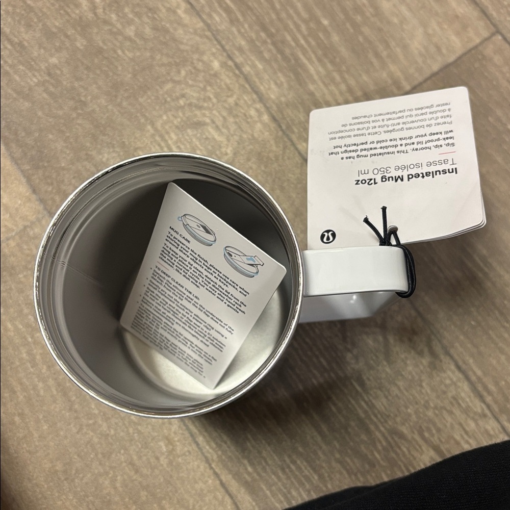 NWT Lululemon Insulated White Travel Mug 12oz - Picture 6 of 14